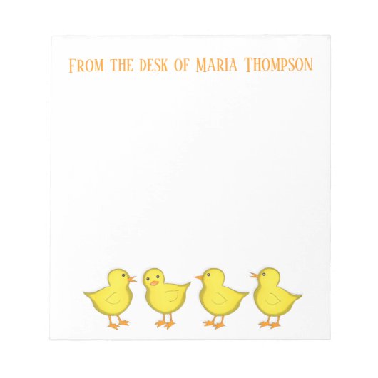 Chicken Scratch Chics Spring Whimsical Fun Notizblock (Vorderseite)