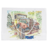 Chicken Scratch Große Geschenktüte (Rückseite)