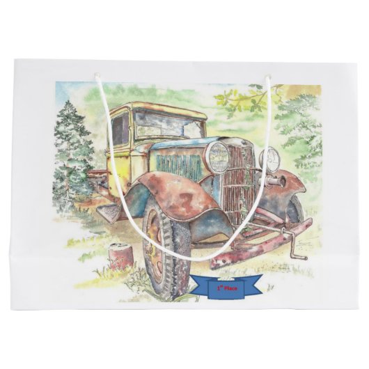 Chicken Scratch Große Geschenktüte (Rückseite)