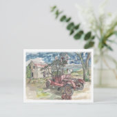 Chicken Scratch Postkarte (Stehend Vorderseite)