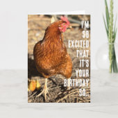 Chicken Side-Eye Close-Up Photograph Karte (Vorderseite)