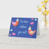 Chicken Sie Ihre Valentinkarte aus Karte (Gelbe Blume)