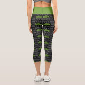 Chicken Silhouette Pattern Capri Leggings (Rückseite)