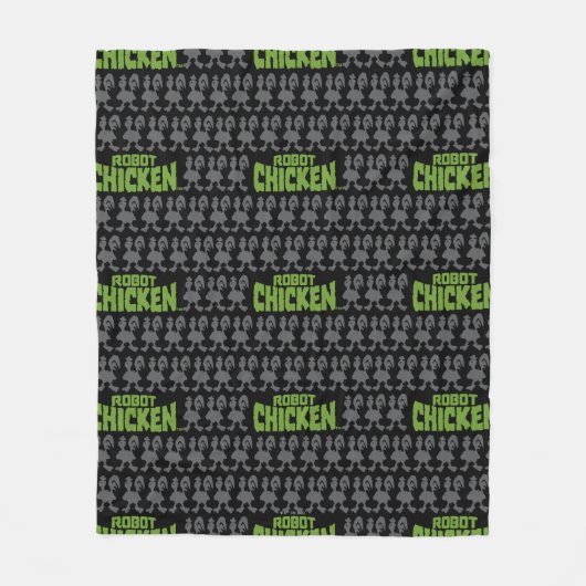 Chicken Silhouette Pattern Fleecedecke (Vorderseite)