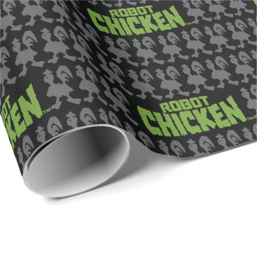 Chicken Silhouette Pattern Geschenkpapier (Rolleneckpunkt)