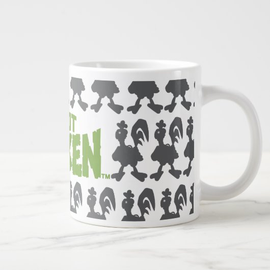 Chicken Silhouette Pattern Jumbo-Tasse (Rechts)