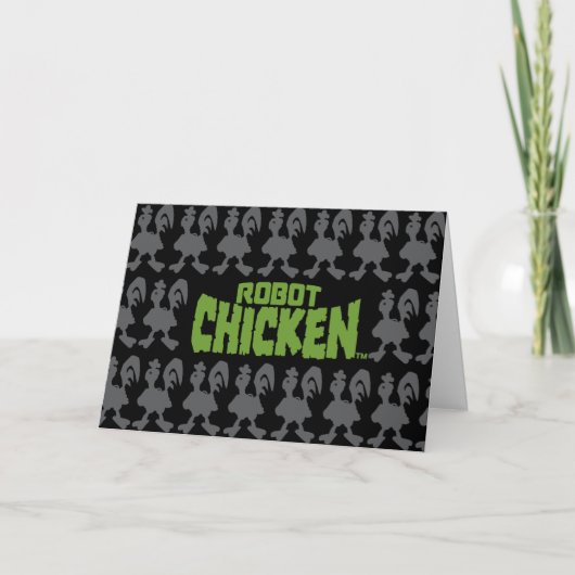 Chicken Silhouette Pattern Karte (Vorderseite)