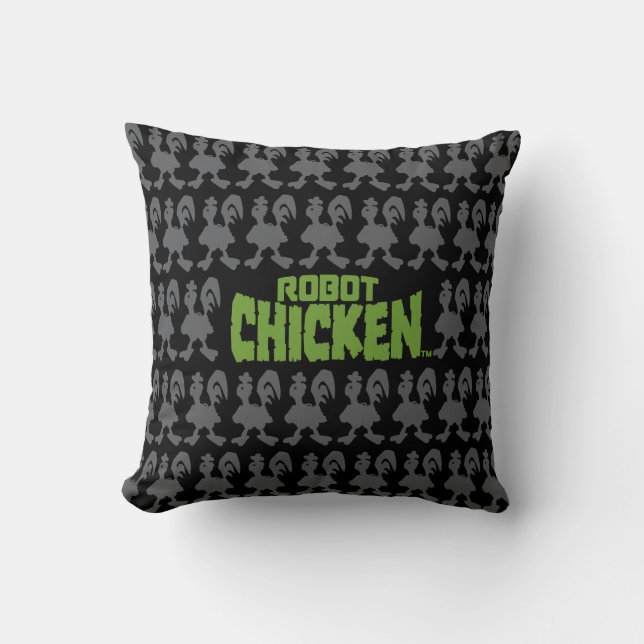 Chicken Silhouette Pattern Kissen (Vorderseite)