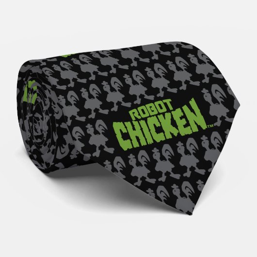Chicken Silhouette Pattern Krawatte (Gerollt)