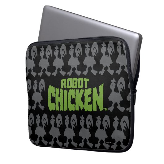 Chicken Silhouette Pattern Laptopschutzhülle (Vorderseite Links)
