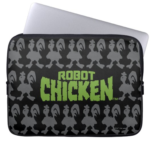 Chicken Silhouette Pattern Laptopschutzhülle (Vorderseite)