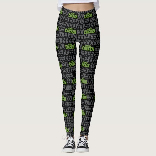 Chicken Silhouette Pattern Leggings (Vorderseite)