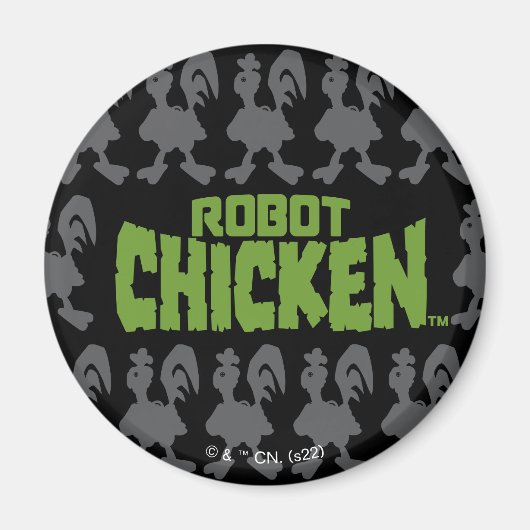Chicken Silhouette Pattern Magnet (Vorne)