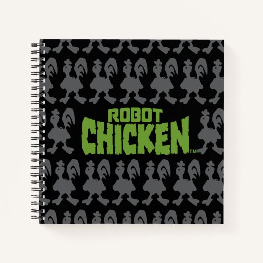 Chicken Silhouette Pattern Notizblock (Vorderseite)