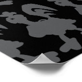 Chicken Silhouette Pattern Poster (Ecke)
