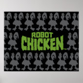 Chicken Silhouette Pattern Poster (Vorne)