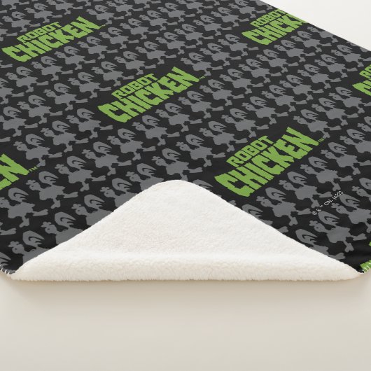 Chicken Silhouette Pattern Sherpadecke (3/4)