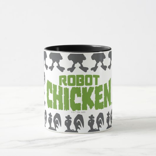 Chicken Silhouette Pattern Tasse (Zentrum)
