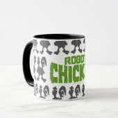 Chicken Silhouette Pattern Tasse (Vorderseite Links)