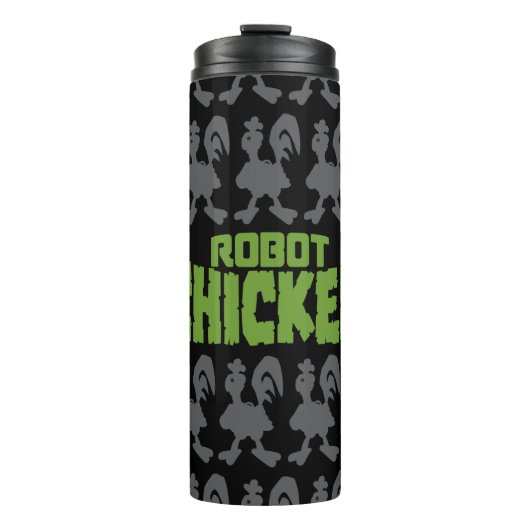 Chicken Silhouette Pattern Thermosbecher (Vorderseite)