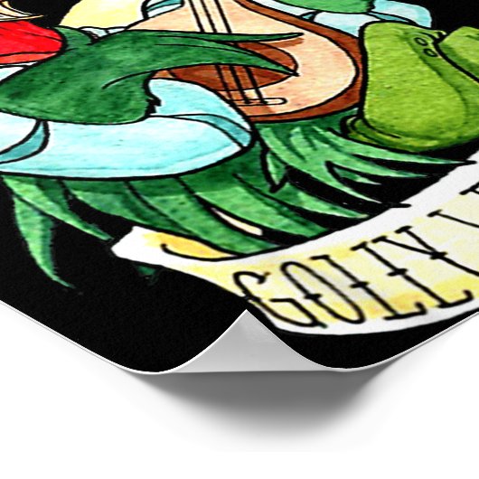 Chicken Sing O De Lally Golly What A Day Funny  Poster (Ecke)