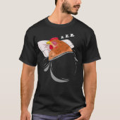 Chicken Sleeping Pajamas Nap PJs Outfit Farmer Gif T-Shirt (Vorderseite)