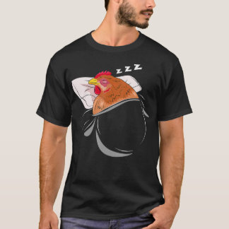 Chicken Sleeping Pajamas Nap PJs Outfit Farmer Gif T-Shirt