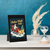 Chicken Sleigh Ride Fotoplatte (Seite)