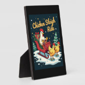 Chicken Sleigh Ride Fotoplatte (Seite)