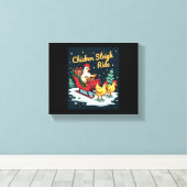 Chicken Sleigh Ride Leinwanddruck (Insitu (Holzboden))