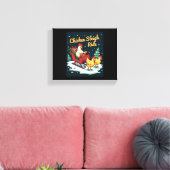 Chicken Sleigh Ride Leinwanddruck (Insitu (Wohnzimmer))