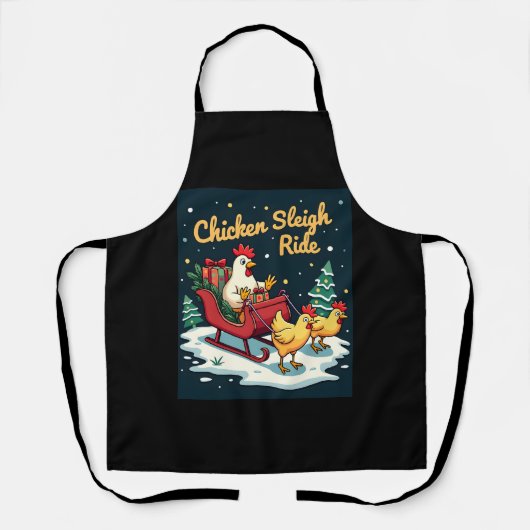 Chicken Sleigh Ride Schürze (Vorderseite)