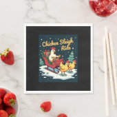 Chicken Sleigh Ride Serviette (Beispiel)