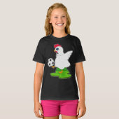 Chicken Soccer Player Soccer T-Shirt (Vorne ganz)