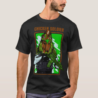 Chicken Soldier Graphic T - Shirt