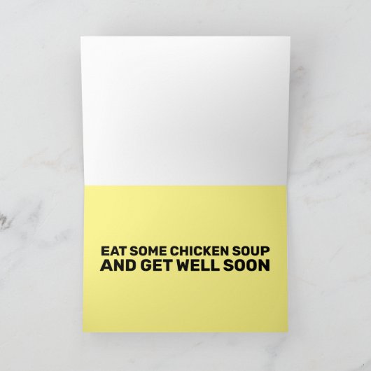 CHICKEN SOUP WIRD BALD GUT GREETING CARDS KARTE (Innenseite)