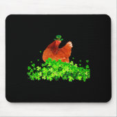 Chicken St Patricks Day Chicken Lover Irish Shamro Mousepad (Vorne)