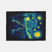 Chicken Starry Funny Night Van Gogh Farm Lover Gir Fleecedecke (Vorderseite (Horizontal))