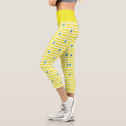 Chicken Stripe Pattern Capri Leggings (Links)