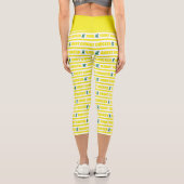 Chicken Stripe Pattern Capri Leggings (Rückseite)