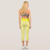 Chicken Stripe Pattern Capri Leggings (Rückseite)