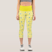 Chicken Stripe Pattern Capri Leggings (Vorderseite)