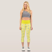 Chicken Stripe Pattern Capri Leggings (Vorderseite)