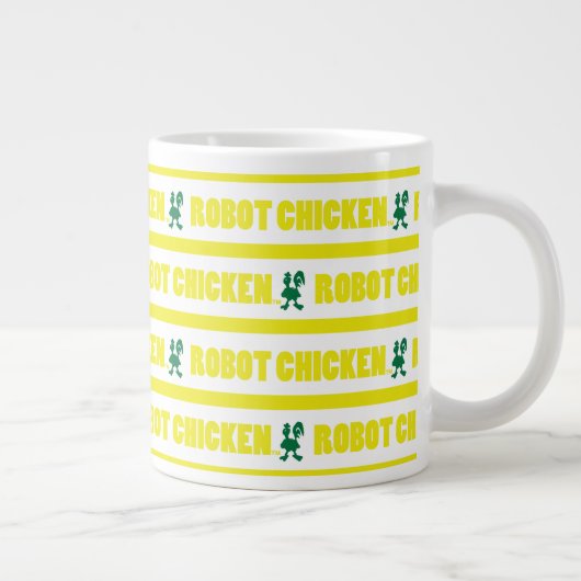 Chicken Stripe Pattern Jumbo-Tasse (Rechts)