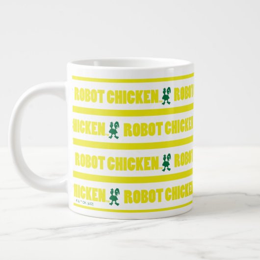 Chicken Stripe Pattern Jumbo-Tasse (Links)