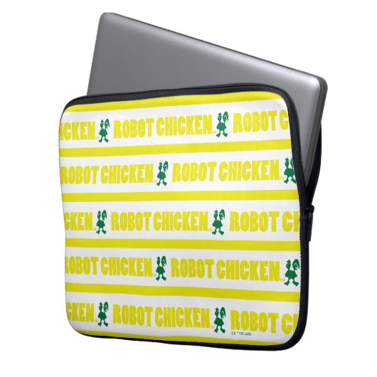 Chicken Stripe Pattern Laptopschutzhülle (Vorderseite Links)