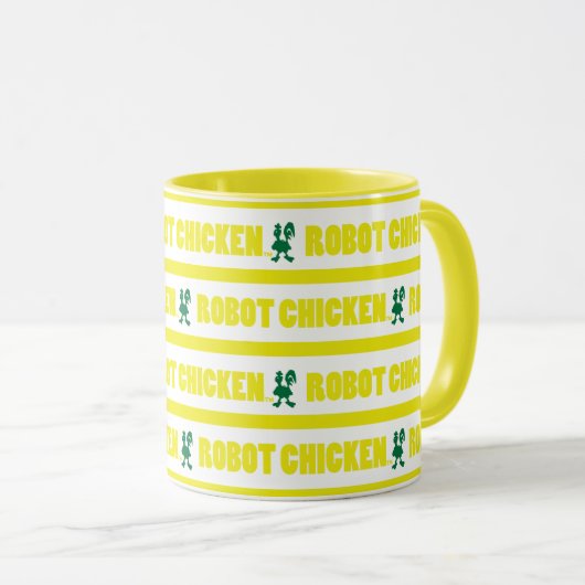 Chicken Stripe Pattern Tasse (VorderseiteRechts)
