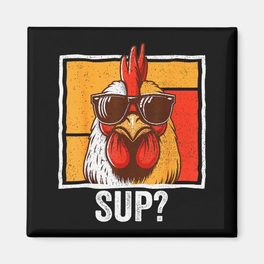 Chicken Sungles Animal Farm Funny For Farmer Men W Magnet (Vorne)