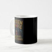 Chicken T E Farm Humor Funny Chicken Laugh Moment Kaffeetasse (Vorderseite Links)