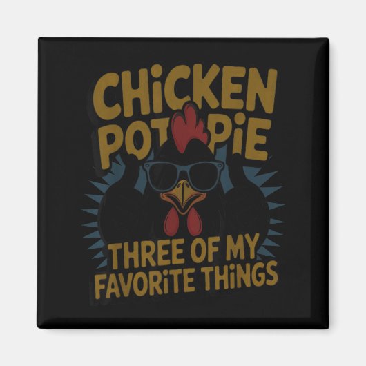 Chicken T E Farm Humor Funny Chicken Laugh Moment Magnet (Vorne)
